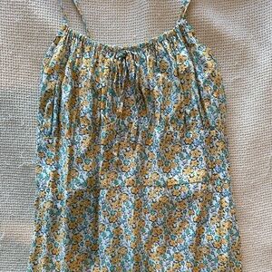 Faithfull the Brand Blue and Brown Midi Dress